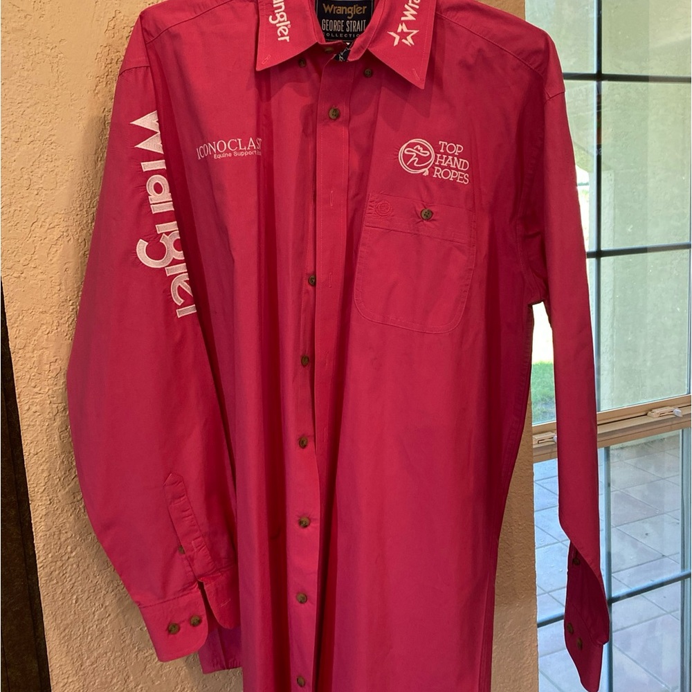 Men’s large rodeo shirt wrangler George strait